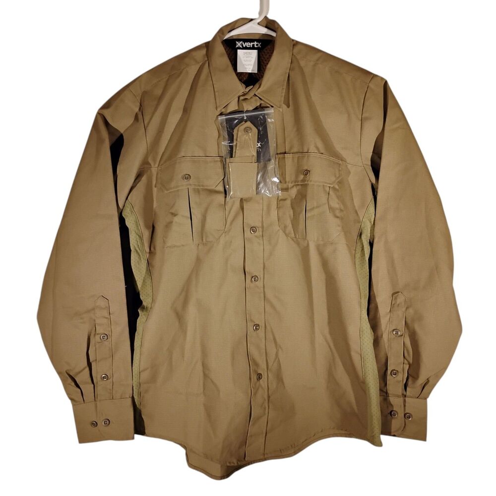 Vertx Phantom shirt mens LT L  Large TALL desert tan rip stop vented long sleeve
